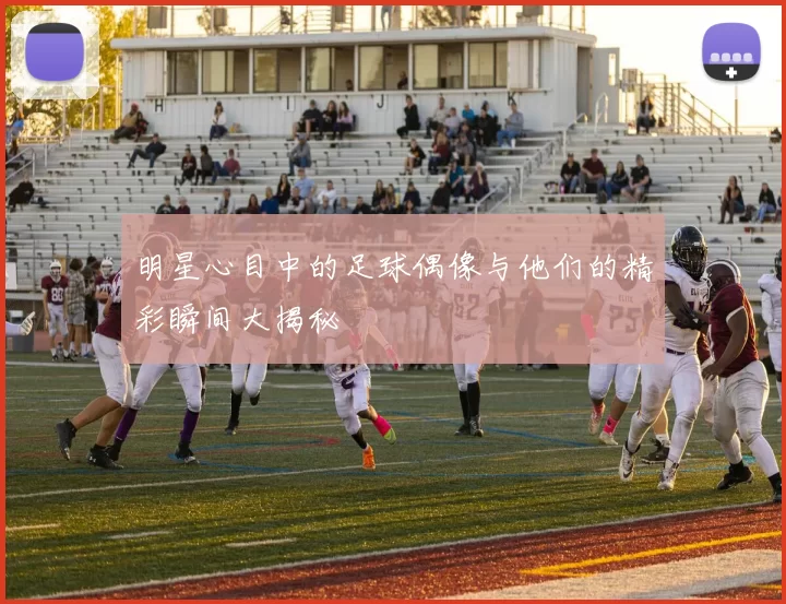 明星心目中的足球偶像与他们的精彩瞬间大揭秘
